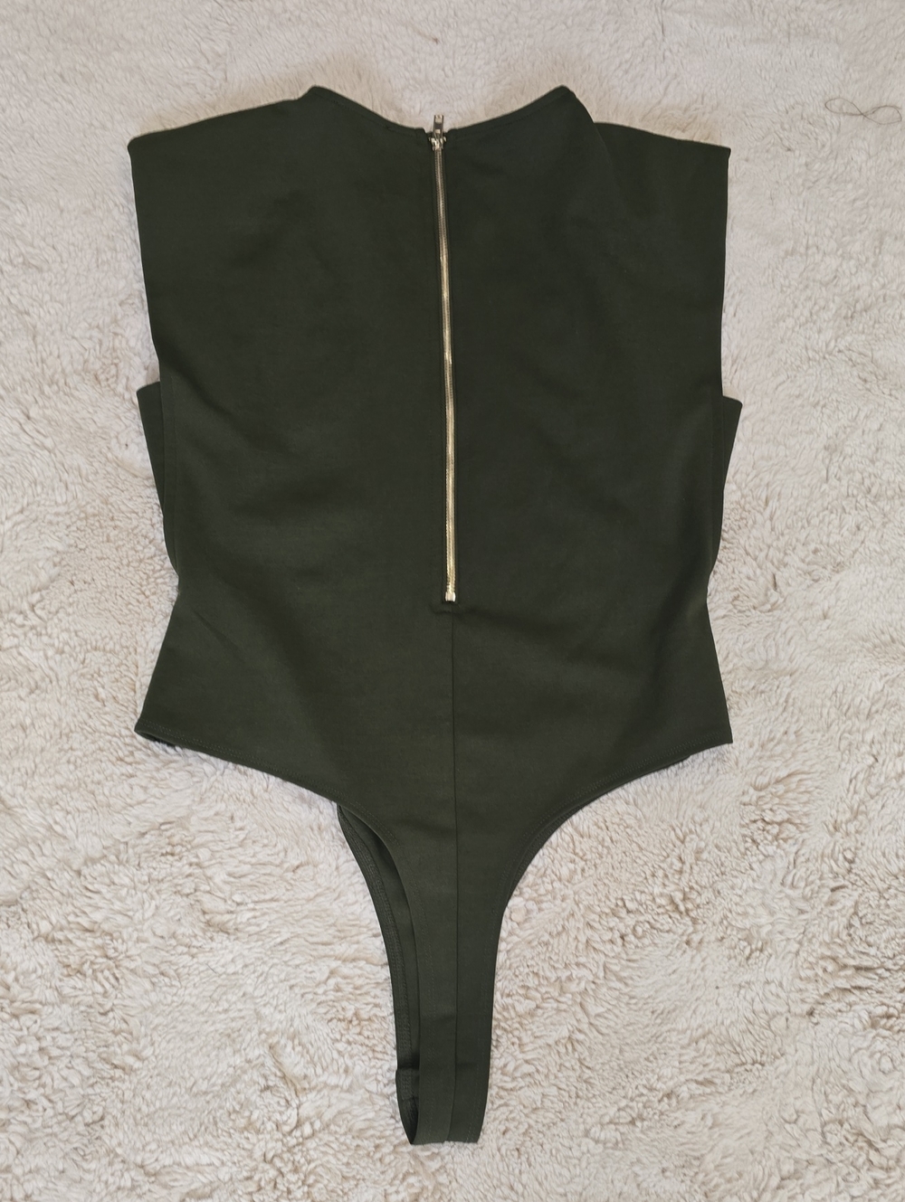 privy Black Zipper-Back One-Piece Bodysuit